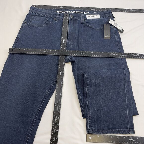 Buffalo David Bitton Ash-x Jeans Men's 34x32 Blue Dark Wash Slim Stretch Denim - Picture 10 of 12